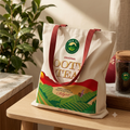 TEA TE Signature Canvas Tote Bag
